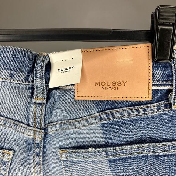 NWT MOUSSY Hiltonia Skinny Jeans Step Hem Raw Two Tone Color 23 - Picture 4 of 7
